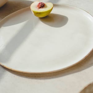 Modern Ceramics Dinner Plate Decorative Ceramic Plate Handmade Pottery Plate Ceramic Dinnerware Porcelain Dinnerware Ceramic Tableware image 3