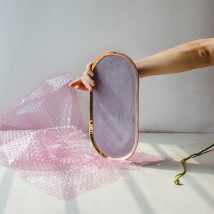 Golden Lilac Porcelain Vanity Tray, Trinket Dish image 2