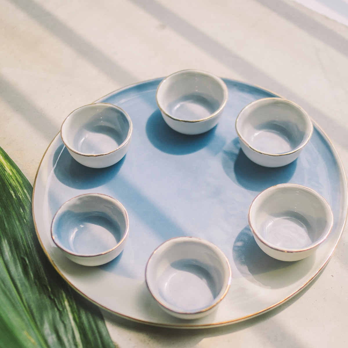 Handmade Porcelain Passover Seder Plate