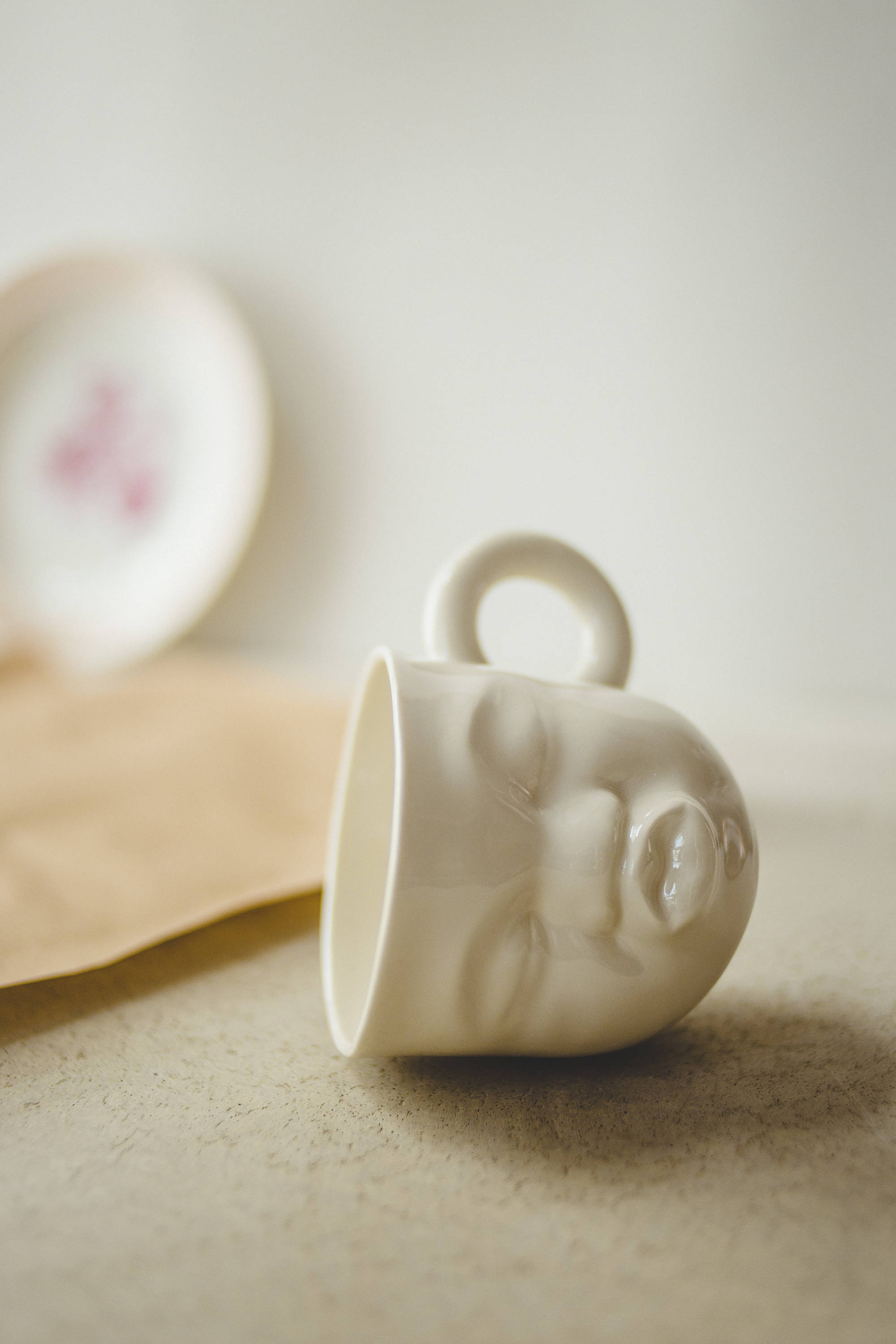 Tea Cup Pottery Mug Creepy Cute Unique Coffee Mugs Tea Party