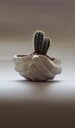 Handmade Ceramic Hand Succulent Planter, Cactus Pot, Cute Office Desk Accessories, Porcelain Catch All Tray, 1st Anniversary Gift for Couple 