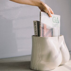 Nude Male Torso Sculpture, Butt Planter Pot, Magazine Rack, Naked Male