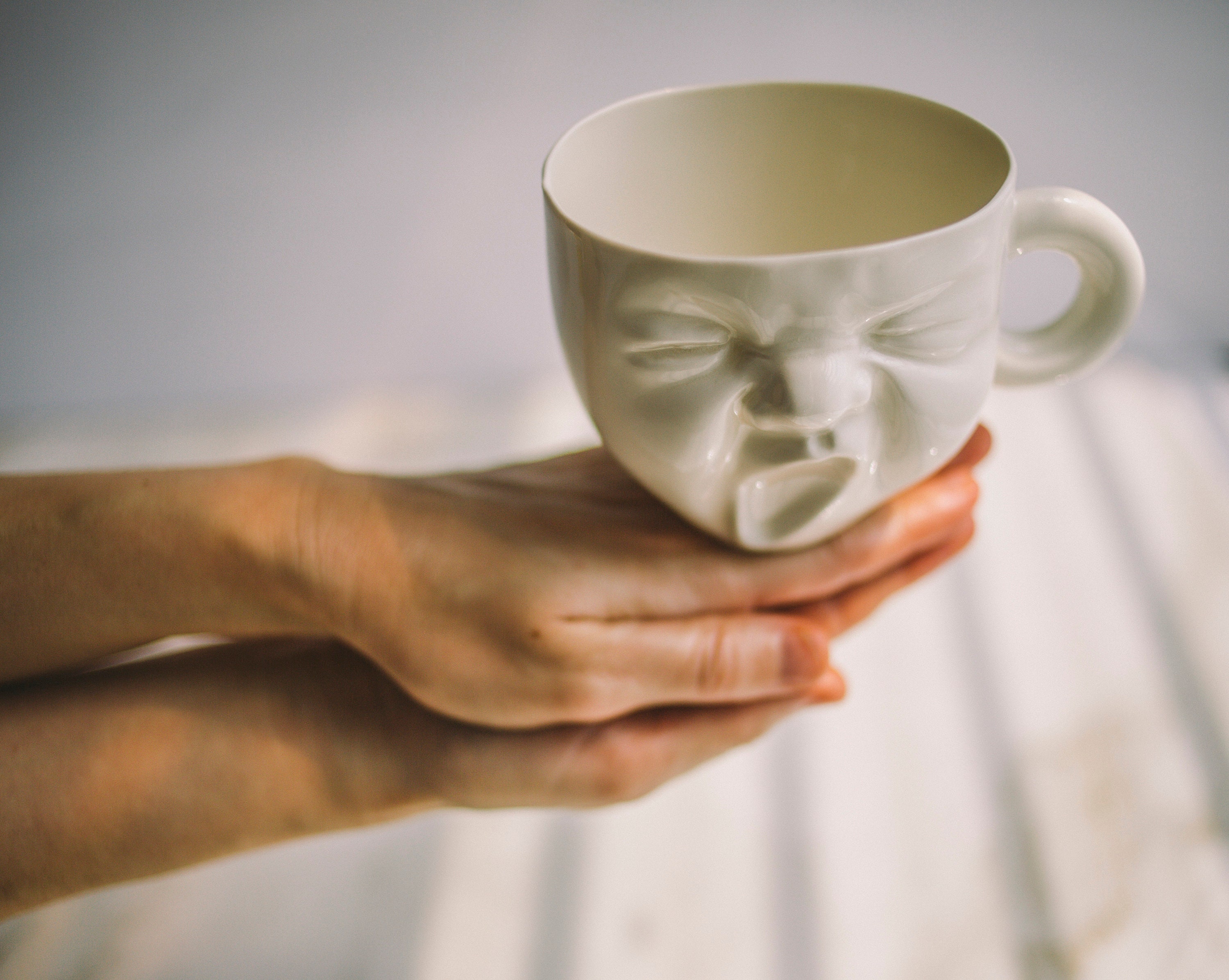 Coffee Mug Pottery Face Mug Ceramic Mug Handmade New Job Gift Modern  Ceramics Coffee Cup Porcelain Cup Desk Accessories Long Distance Gift - Etsy