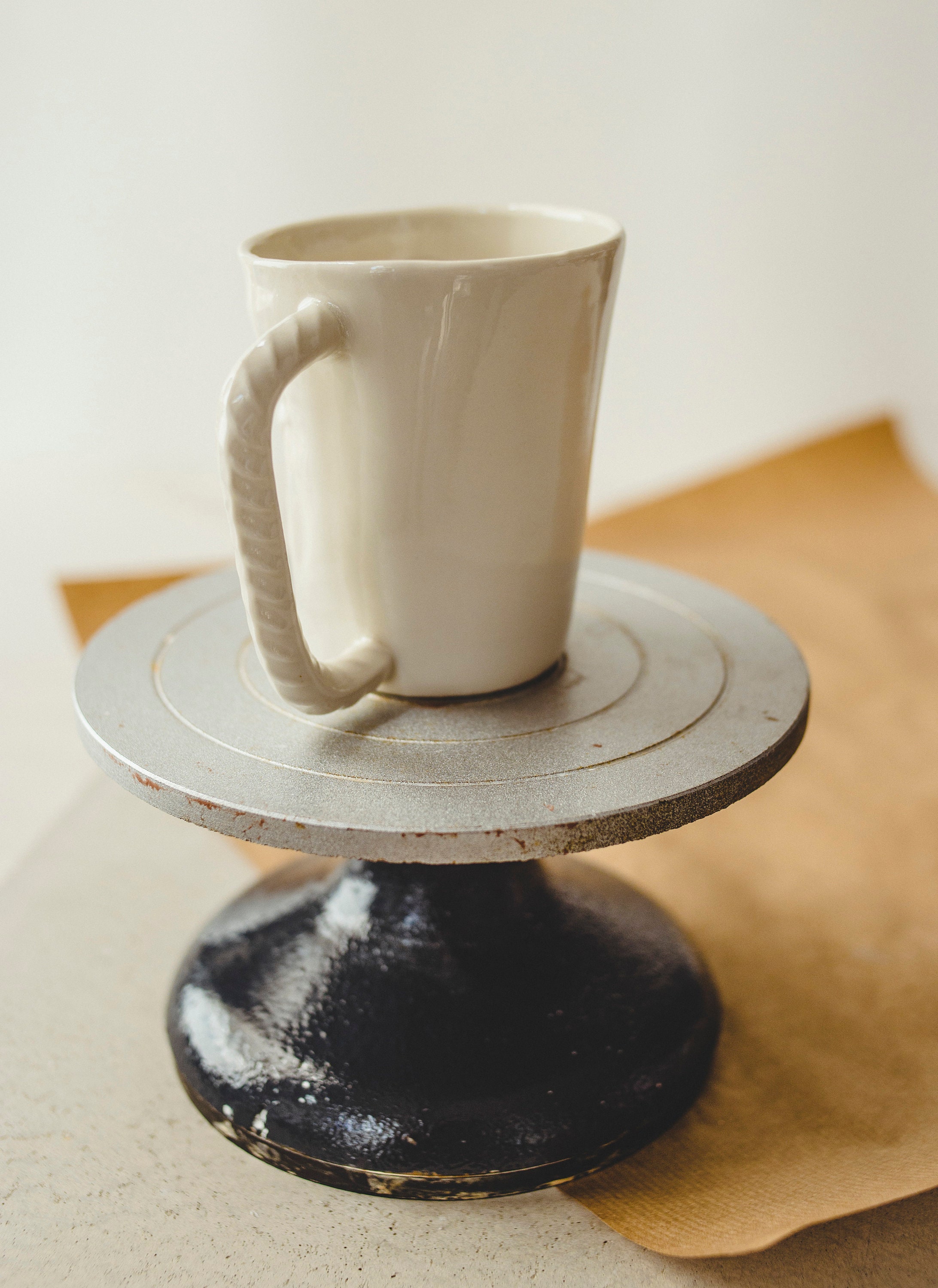Aoibox 21 oz. Ceramic Coffee Mug, Handmade Pottery Big Tea Cup for Office and Home, Deep Blue