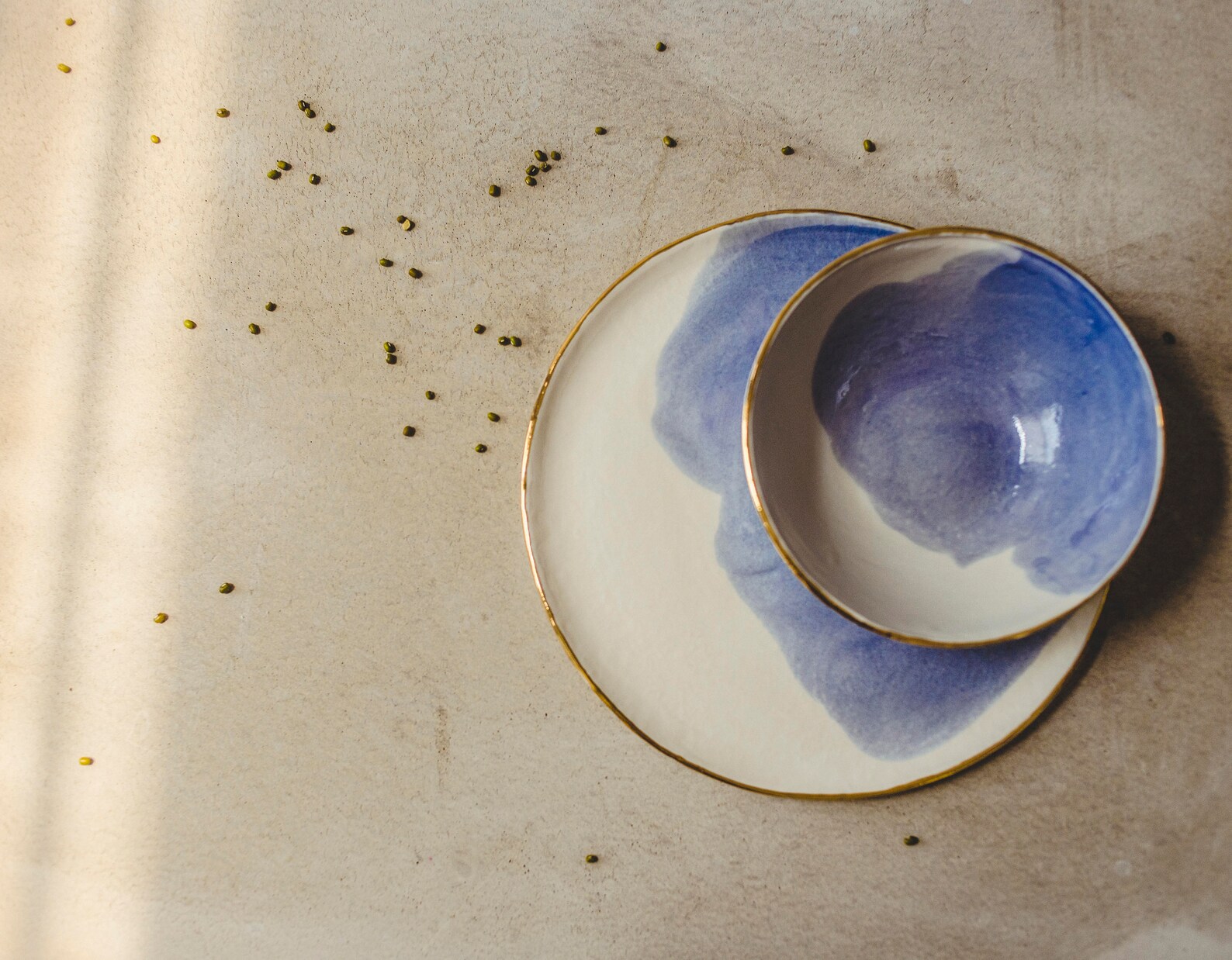 Pottery Dinner Set Dinnerware Set Blue Dinnerware Set Etsy Israel