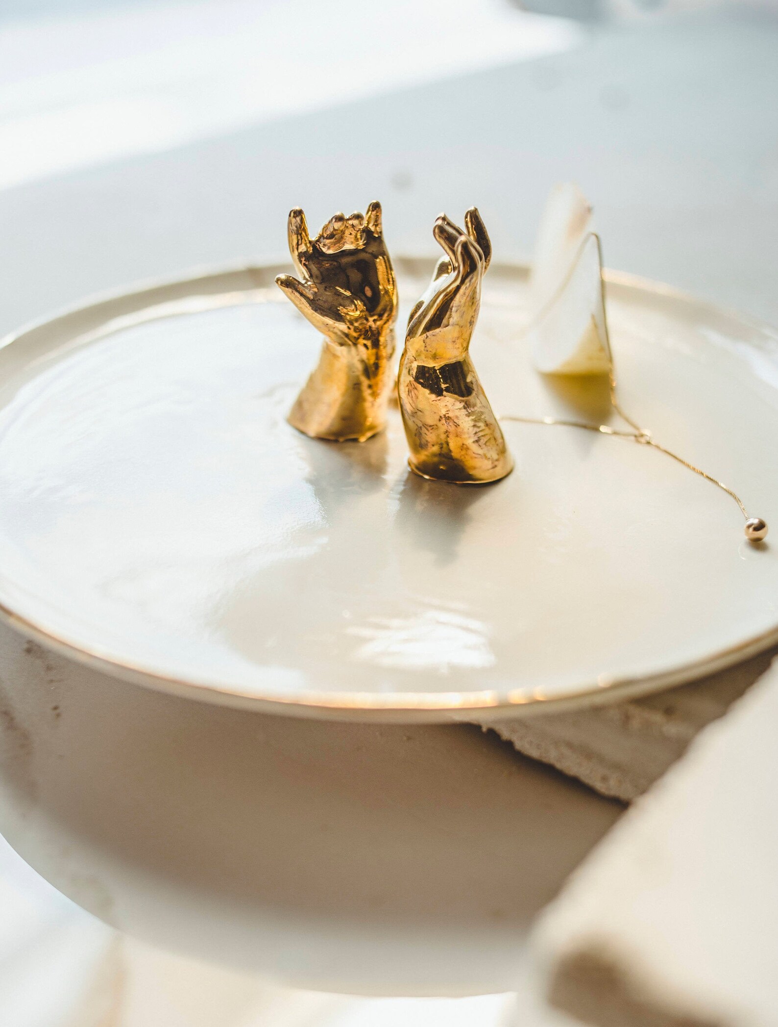 Ceramic Hand Jewelry Display Vanity Decor Bathroom Vanity Tray Etsy