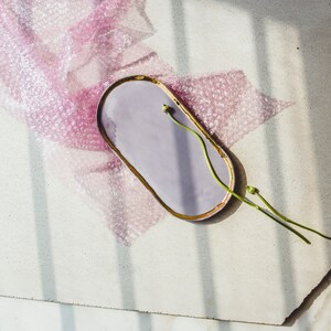 Golden Lilac Porcelain Vanity Tray, Trinket Dish image 5