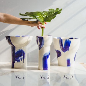 Modern Ceramics Hand Painted Vase Porcelain Vase Ceramic Vase Pottery Vase Living Room Decor Office Decor Coffee Table Decor New Home Gift image 2