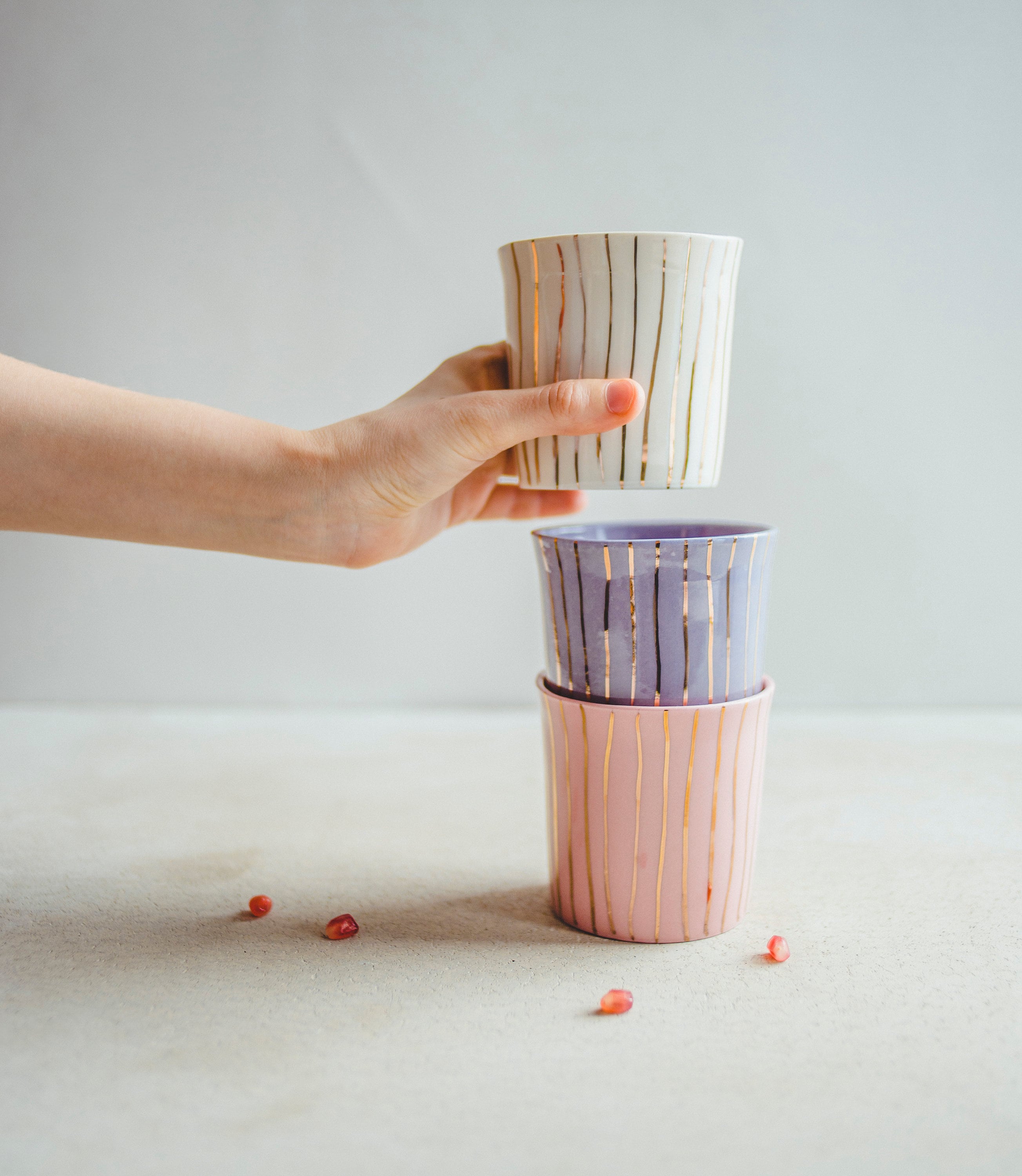 Salle de Bains Vanity Pottery Mug Brosse à Dents Titulaire Maquillage Organisateur 21E Anniversaire 
