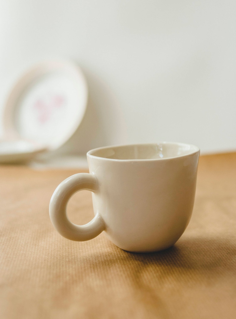 Ceramic Coffee Cup, Face Mug, Pottery Coffee Cup, Grumpy Mug, Porcelain Coffee Cup, Coffee Lovers, Tea Cup, Modern Mug, Funny Mug For Dad image 3