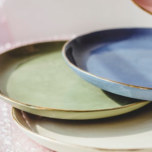 Small Ceramic Plate Dessert Plates Pottery Plates Salad Plates Cake Plate Ceramic Plates Restaurant Ware Decorative Plates Chef Gift image 4