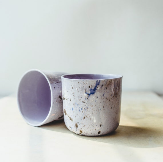 16 oz. Glossy Speckled Ceramic Mason Jar Coffee Mugs