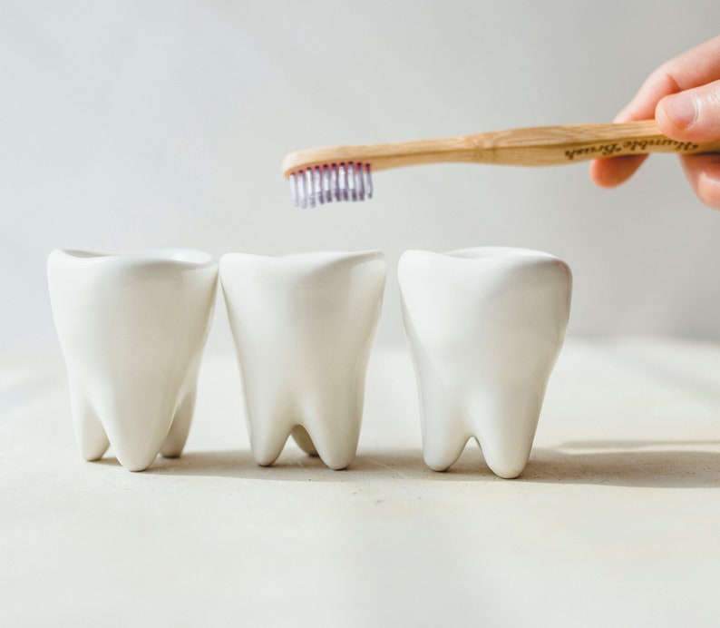 Ceramic Shot Glass Dentist Gift, Dental Hygienist Gifts, Doctor Office Decor, Dental Student Gift, Dental Assistant Graduation Gift 1 cup image 1