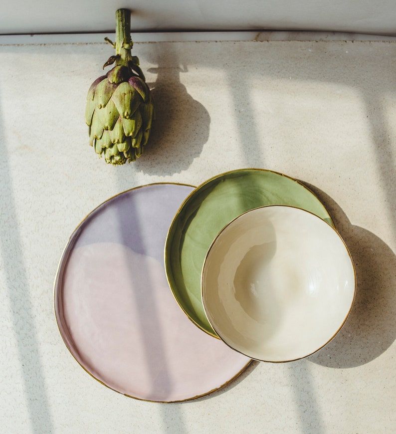 Mix and Match Ceramic Dinnerware Set Handmade Pottery Wedding Etsy