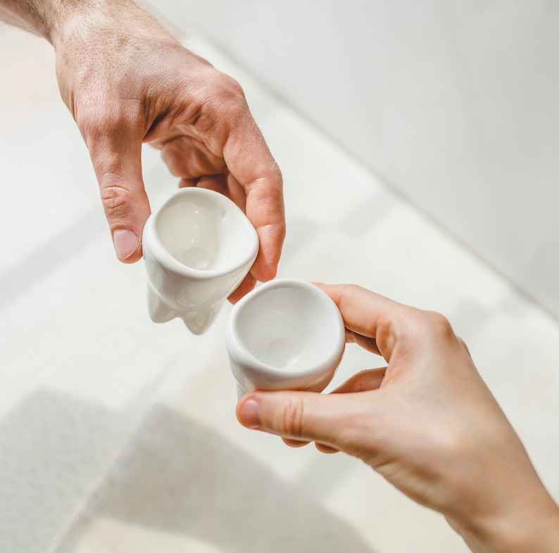 Ceramic Shot Glass Dentist Gift Sake Glass Dental Office Etsy