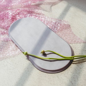 Golden Lilac Porcelain Vanity Tray, Trinket Dish image 8