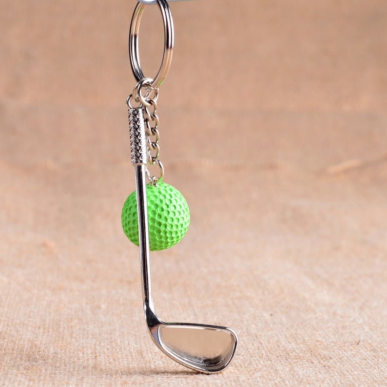 3D Mini Golf Ball Keychain 6 colors Etsy