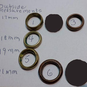 Old Nigerian ring, purchased from African bead trader in 1996, average 13 mm inside. Tell me which you want when you order.