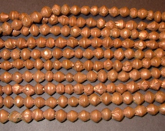 African trade, copper bicone spacer beads, 22 inches, 8mm beads (Copper 12)
