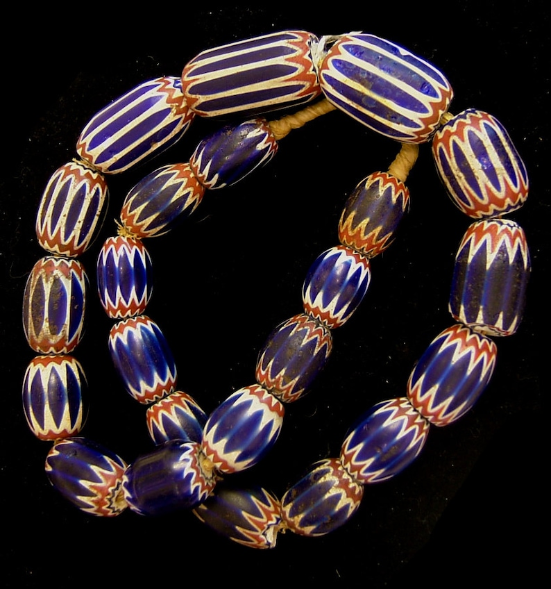 6 layer chevron African Trade beads 1700's Etsy