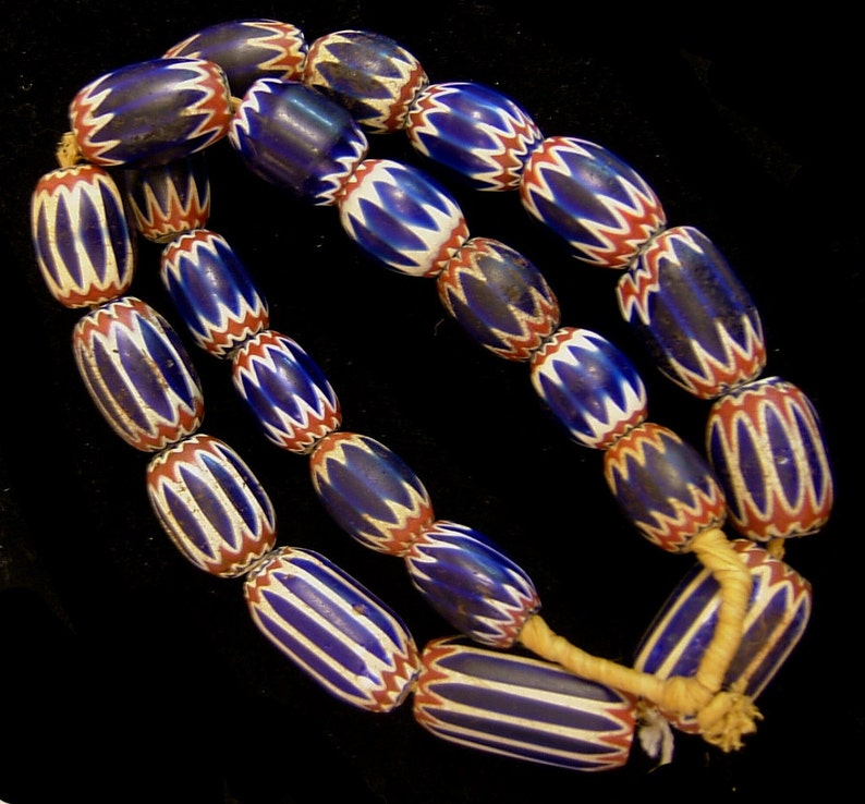 6 layer chevron African Trade beads 1700's Etsy