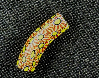 millefiori single elbow antique Italian African trade bead, 12x38mm, perfect condition.   (#2)