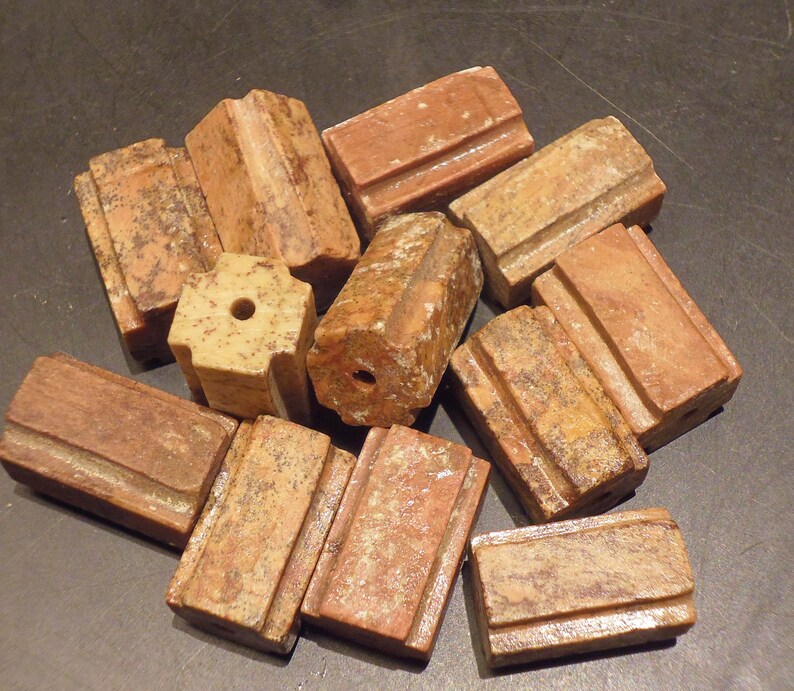 12 Indian Soap Stone Beads Slight Color and Size Variation in - Etsy