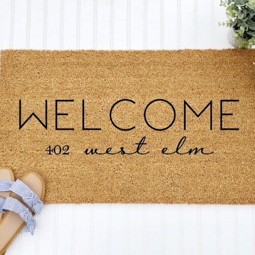 Custom Address Doormat Door Mat Etsy