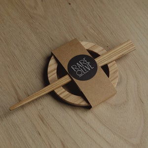 Circle Hair Pin Wood, Wooden, Hair Piece, Hair Clip, Mother's Day Gift, Gift for her, Shall image 2