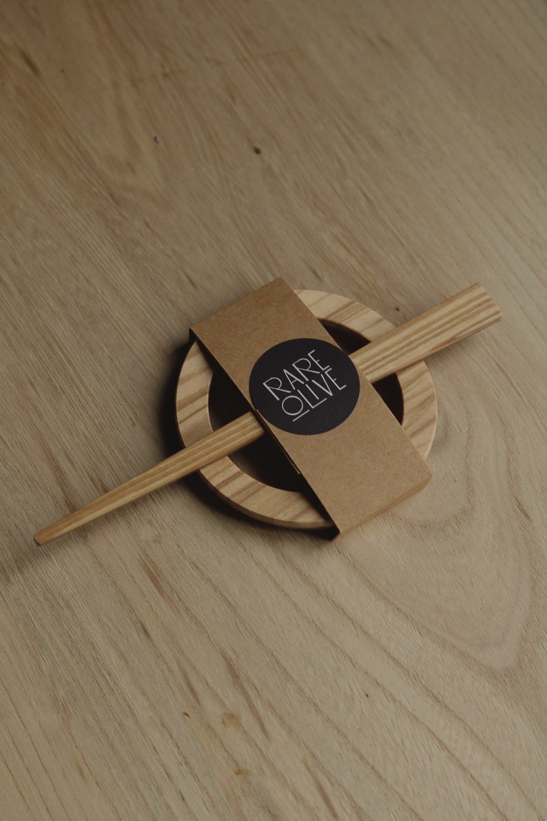 Circle Hair Pin Wood, Wooden, Hair Piece, Hair Clip, Mother's Day Gift, Gift for her, Shall image 2