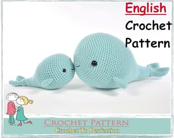 Amigurumi Whale Crochet Pattern: Stuffed Animal Toy (PDF Pattern)