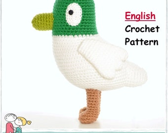 Patron de canard Amigurumi au crochet Sarah et le canard 2 PDF inclus