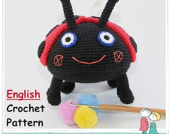 Gaston Amigurumi - Patron au crochet coccinelle par Ben and Holly