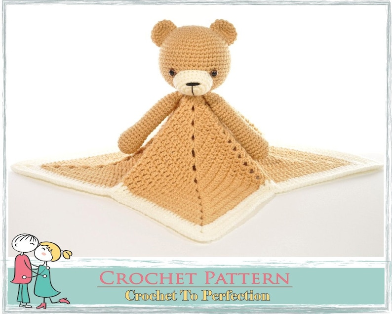 Crochet Lovey Pattern FREE Blanket Bear Teddy Security Blanket Etsy