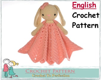 Bunny Lovey Crochet Pattern: Baby Security Blanket (PDF Pattern)