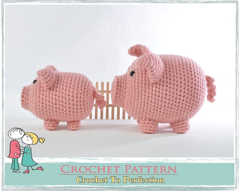 Amigurumi Pattern Pig Amigurumi Crochet Pattern Crochet Amigurumi Piglet Pattern Crochet Amigurumi Pattern Pig Crochet Toy Pig Pattern image 6