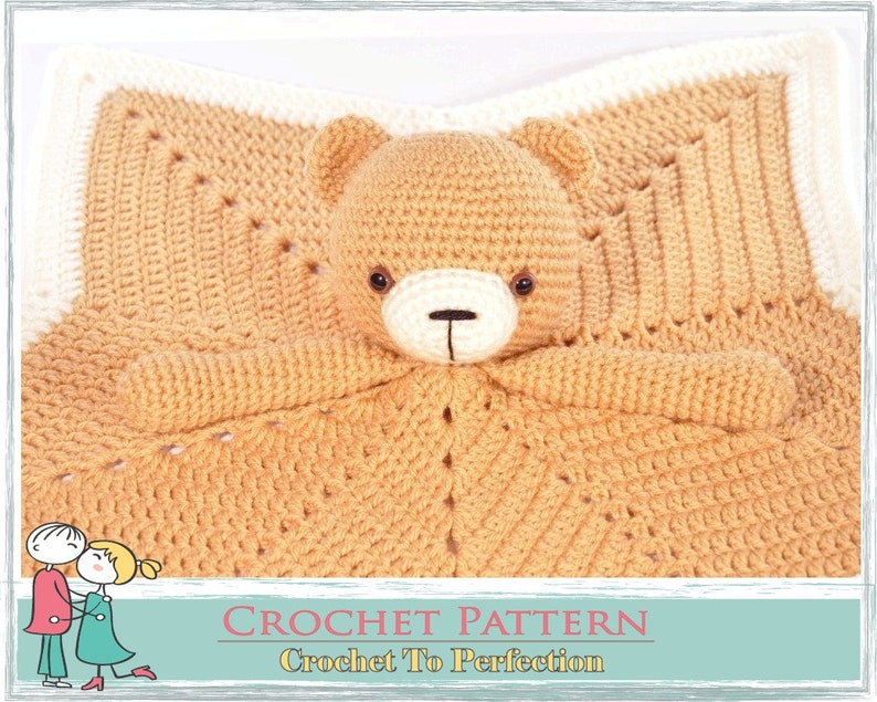 Crochet Lovey Pattern FREE Blanket Bear Teddy Security Blanket Etsy