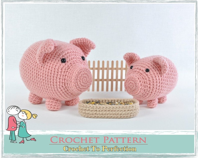 Amigurumi Pattern Pig Amigurumi Crochet Pattern Crochet Amigurumi Piglet Pattern Crochet Amigurumi Pattern Pig Crochet Toy Pig Pattern image 5