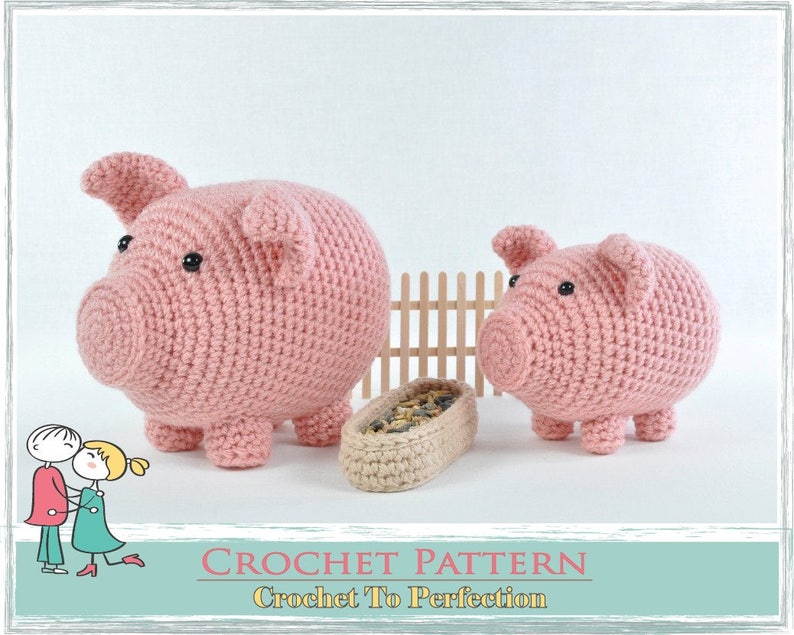 Amigurumi Pattern Pig Amigurumi Crochet Pattern Crochet Amigurumi Piglet Pattern Crochet Amigurumi Pattern Pig Crochet Toy Pig Pattern image 7