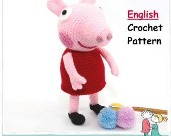 Patron Amigurumi Peppa Pig au crochet Patron Amigurumi au crochet Peppa Pig George Pig