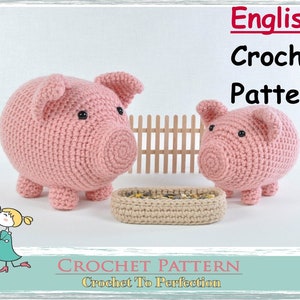 Amigurumi Pattern Pig Amigurumi Crochet Pattern Crochet Amigurumi Piglet Pattern Crochet Amigurumi Pattern Pig Crochet Toy Pig Pattern image 1