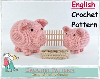 Patrón de crochet de cerdito amigurumi: Cerdito de juguete (patrón PDF)