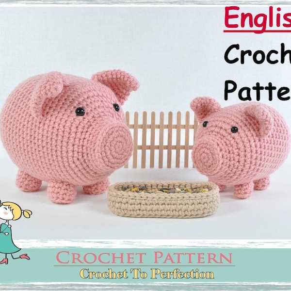 Amigurumi Pattern Pig Amigurumi Crochet Pattern Crochet Amigurumi Piglet Pattern Crochet Amigurumi Pattern Pig Crochet Toy Pig Pattern