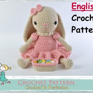 Amigurumi Bunny Crochet Pattern: Easter Toy with Basket (PDF Pattern)