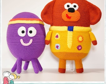 2 PDF Hey Duggee And Betty Inspired Crochet Pattern Dog Octopus Amigurumi
