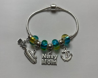 Personalisierbare Marine Bettelarmband