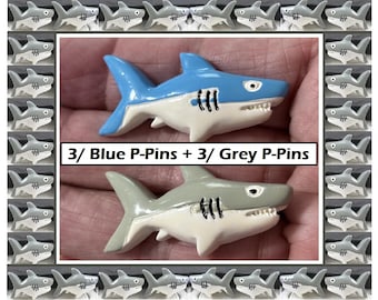 Shark Push Pins Ocean Animal Office Supplies You Receive (6/10) Shark Push Pins Sweet Gifts Family & Friends Jaws Blue Sharks