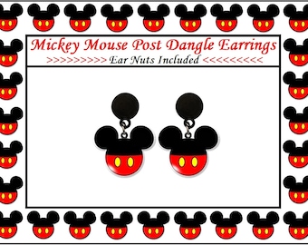 Mickey Earrings Mickey Mouse Sweet Earrings To Wear When Going To Disney World Disney Land Mickey Mouse Jewelry Minnie Mouse Jewelry