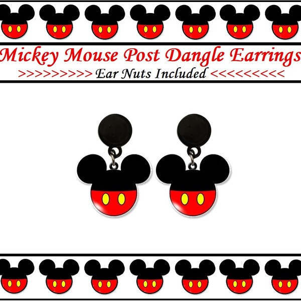 Mickey Earrings Mickey Mouse Sweet Earrings To Wear When Going To Disney World Disney Land Mickey Mouse Jewelry Minnie Mouse Jewelry