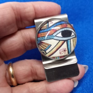 Unique Money Clip Stainless Steel Money Clip Infused Glass Money Clip Wedding Gift Best Man Gift No More Losing Money Eyeball Money Clip